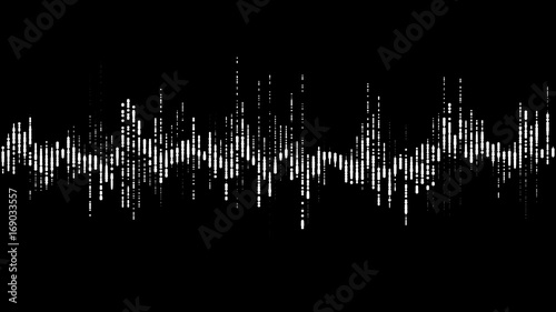 PNG alpha Digital waveform equalizer HUD 3d illustration