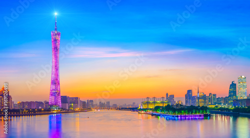 Guangzhou architectural scenery and urban skyline