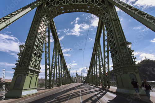 Architektura Mostu Wolności w Budapeszcie na Węgrzech