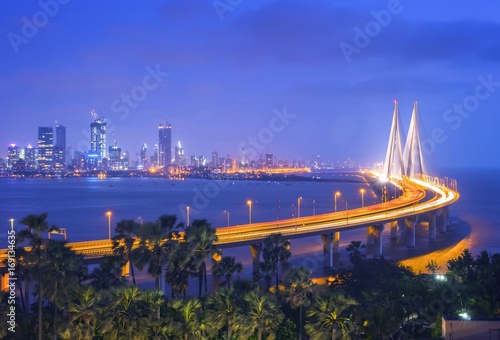 The Bandra–Worli Sea Link, officially called Rajiv Gandhi Sea Link.