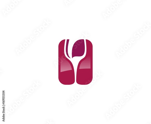 Wine glass logo