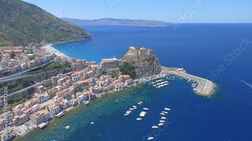 Beautiful aerial view of Scilla, Calabria - Italy