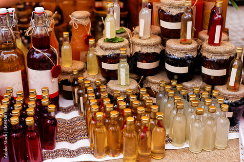 Local Food Festival. A variety of alcoholic cocktails and homemade jams