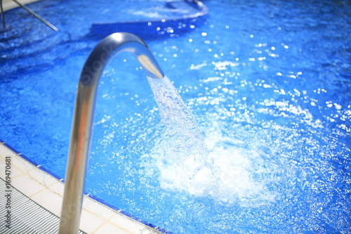 Water of a swimming pool in a wellness center