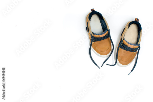 a pair of shoes on the white background