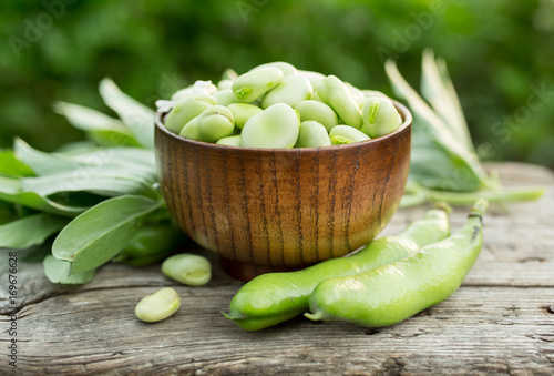 Broad beans or fava beans