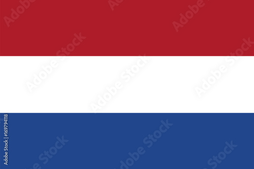 Vector flag of Netherlands. 