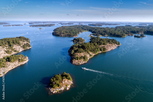 Aerial view of Finnish Archipelago, Finland