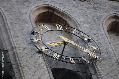 Clock on church in Brielle (NL)