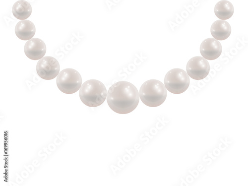 White pearl necklace. 