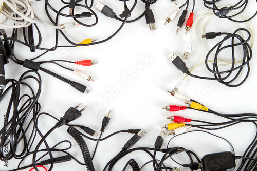 pile of usb wires