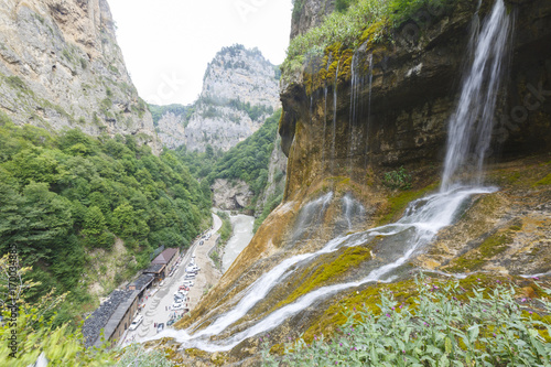 Chegem Waterfalls in Karachaevo-Cherkessiya Region of Russia