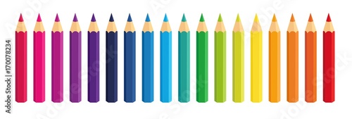 Vector collection crayons colored pencil loosely arranged