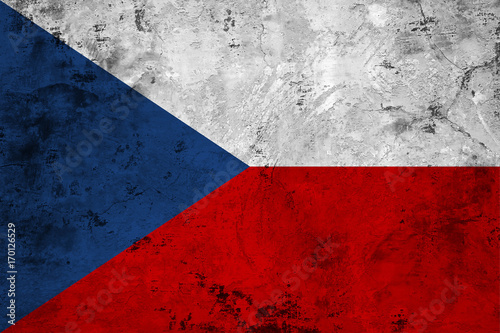 Flag of the Czech Republic close up