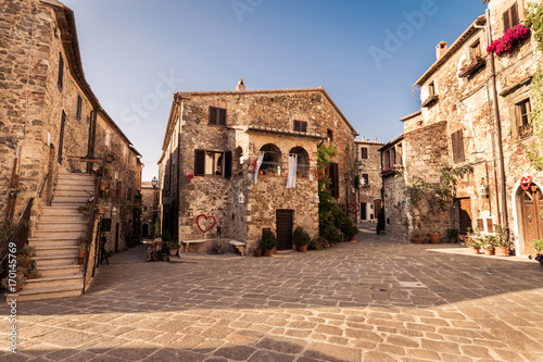 Old town of Montemerano, Tuscany, Italy.