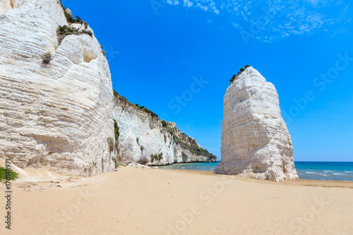 Beach of Pizzomunno white rock