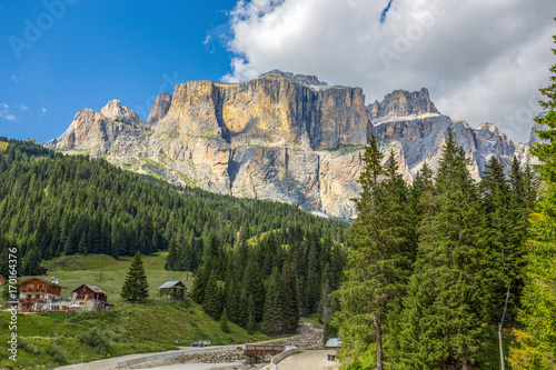 The Sass Pordoi is a relief of the Dolomites, in the mountainous Sella group, Trento province, Italy