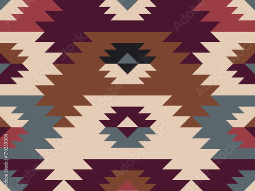 Abstract ethnic pattern. Background in navajo style