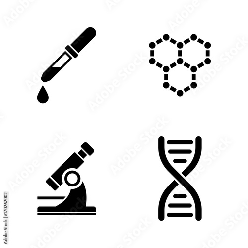 Laboratory. Simple Related Vector Icons Set for Video, Mobile Apps, Web Sites, Print Projects and Your Design. Black Flat Illustration on White Background.