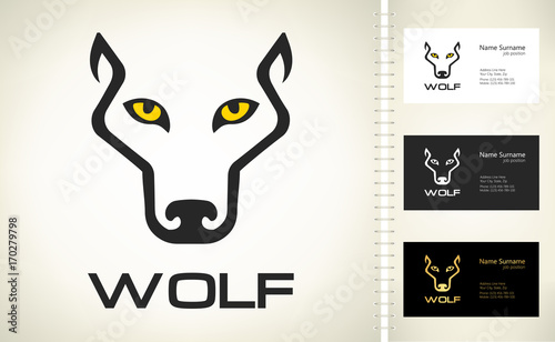 Wolf Head silhouette. Wolf logo vector.