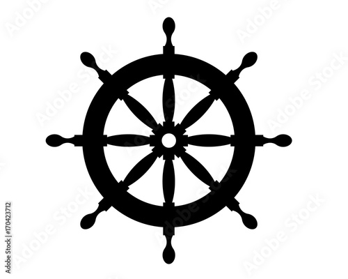 pittogramma timone barca vettoriale