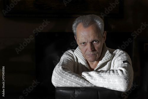 old man - portrait without a smile