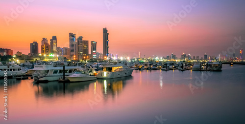 Harbor Sunset in Kuwait City