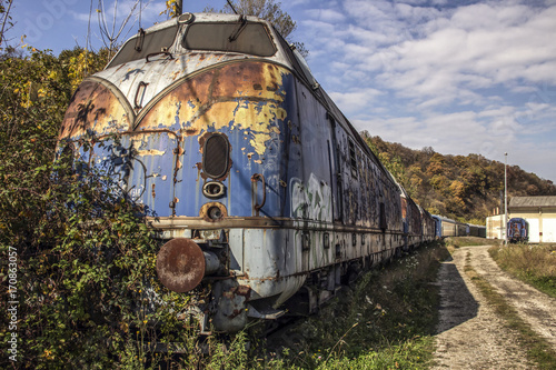 Rundown train on a dead-end railroad