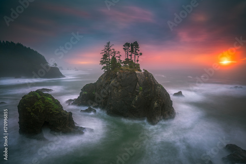 The Oregon coast sunset