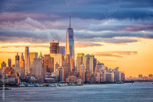 New York City Dawn on the Hudson River.