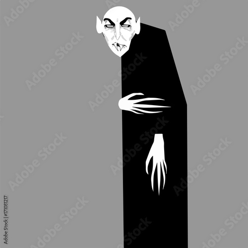 Illustration of the famous vampire Nosferatu