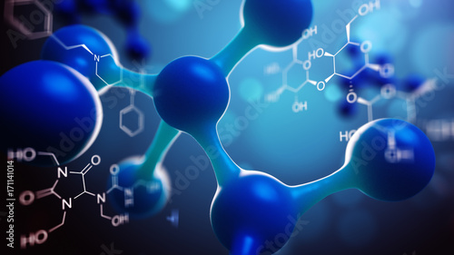 Science or medical background with molecules and atoms.