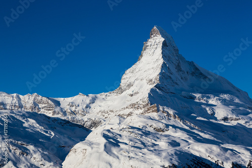 Matterhorn in Winter in Switzerland
