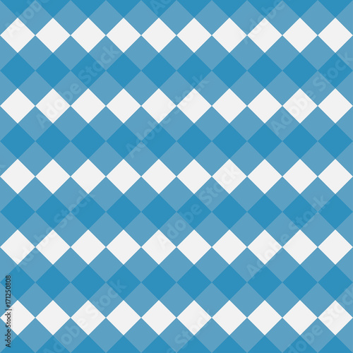 Blue Gingham seamless pattern. Texture from rhombus/squares for - plaid, tablecloths, clothes, shirts, dresses, paper, bedding, blankets, quilts and other textile products. Vector illustration.