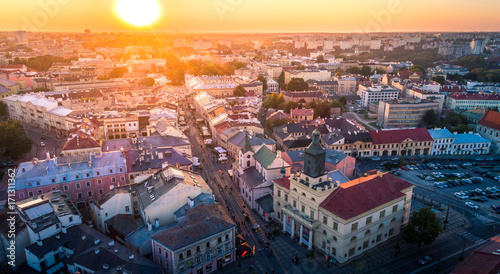 Zachód słońca nad Lublinem