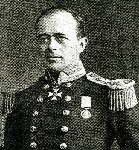 Robert Falcon Scott (1868 – 1912), British Royal Navy officer and explorer who led two expeditions to the Antarctic