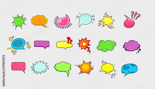 Comic speech bubbles set vol.5