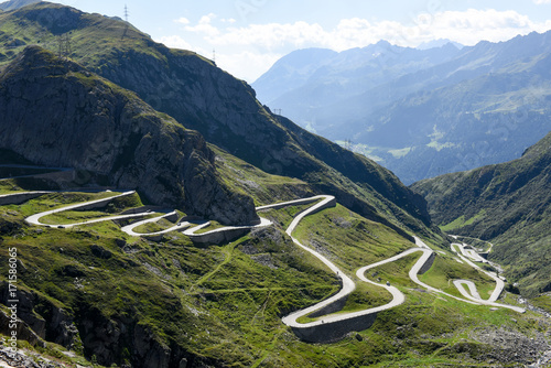 Tremola old road which leads to St. Gotthard pass