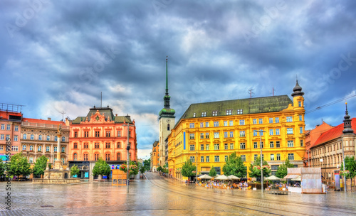 Freedom Square, the main square of Brno in Czech Republic