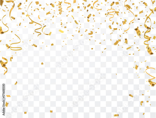 Gold confetti celebration