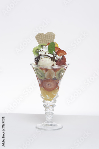 dessert ice cream fruit