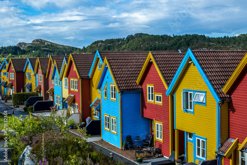 Colorful streest in Bergen in Norway - 3