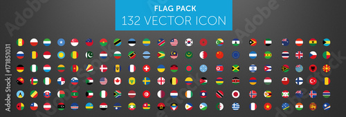 WORLD FLAG vector collection 132 circle icon 