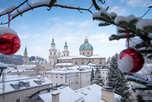 Salzburg in the snowy winter