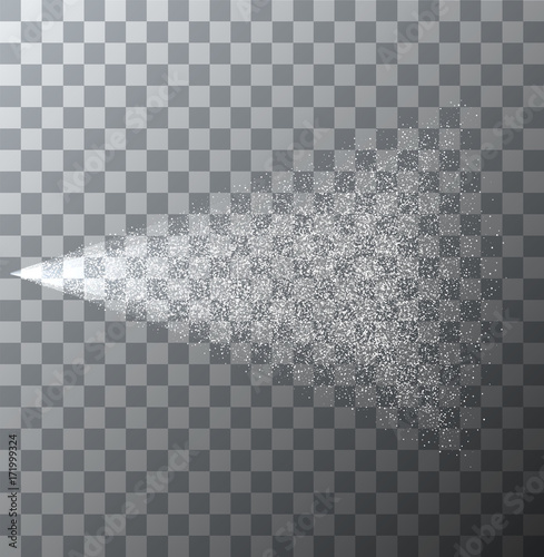 Vector modern spray effect on transparent background