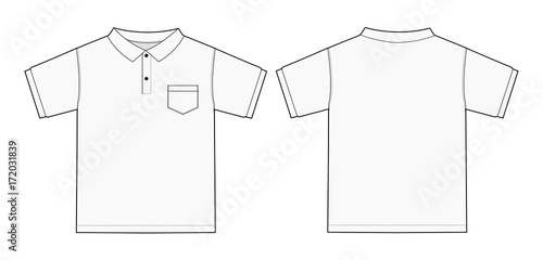 Illustration of Polo shirt (white)