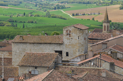 Lectoure, vue sur la tour d'Albinhac, Occitanie, Gers, France