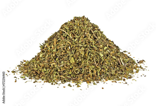 Dried savory isolated on a white background