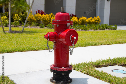 Red fire hydrant