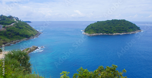 Panorama island and blue sea 